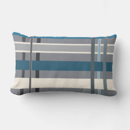 ブルースとグレーストライプズ ランバークッション