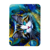 ブルースとゴールズの美しい神秘的な猫 マグネット (縦)
