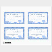 ブルースのギフトラベルから 長方形シール (シート)