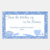 ブルースのギフトラベルから 長方形シール (正面)