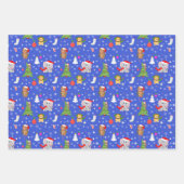 ブルースのクリスマス動物園の動物 ラッピングペーパーシート (正面3)