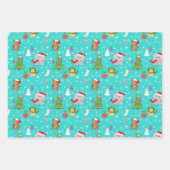 ブルースのクリスマス動物園の動物 ラッピングペーパーシート (正面2)