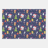 ブルースのクリスマス動物園の動物 ラッピングペーパーシート (正面)