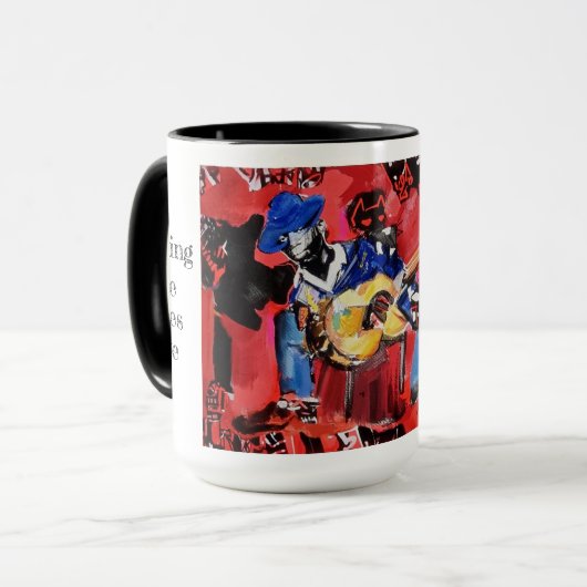 ブルースの味を生保き生きとさせる マグカップ (正面左)