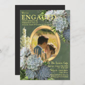 ブルースの多肉的な淡い色の色合い 招待状 (正面/裏面)