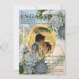 ブルースの多肉的な淡い色の色合い 招待状