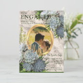 ブルースの多肉的な淡い色の色合い 招待状 (スタンド正面)