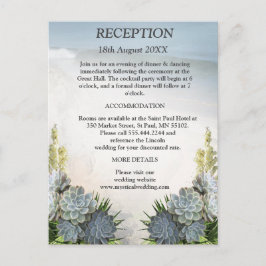 ブルースの多肉的な淡い色の色合い 案内ポストカード