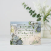 ブルースの多肉的淡い色のな婚約 インビテーションポストカード (スタンド正面)