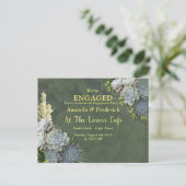 ブルースの多肉的淡い色のな婚約 インビテーションポストカード (スタンド正面)
