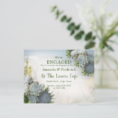 ブルースの多肉的淡い色のな婚約 インビテーションポストカード (スタンド正面)