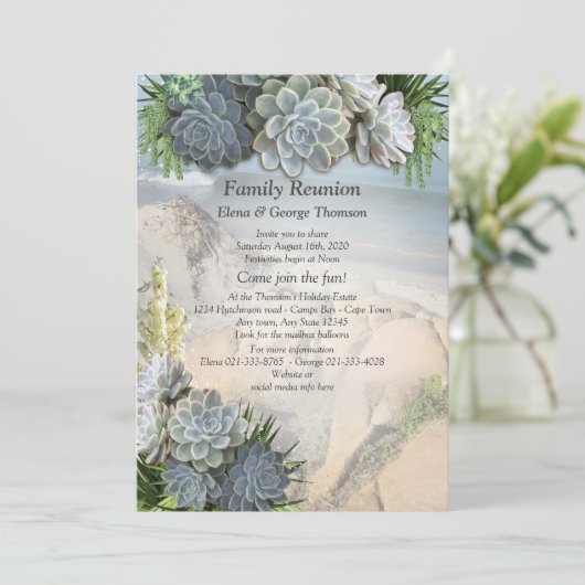 ブルースの多肉的淡い色のな懇親会 招待状 (スタンド正面)