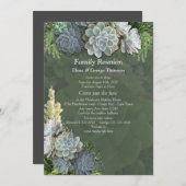 ブルースの多肉的淡い色のな懇親会 招待状 (正面/裏面)