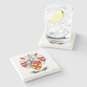 ブルースの家紋の紋章付き外衣 ストーンコースター (横)