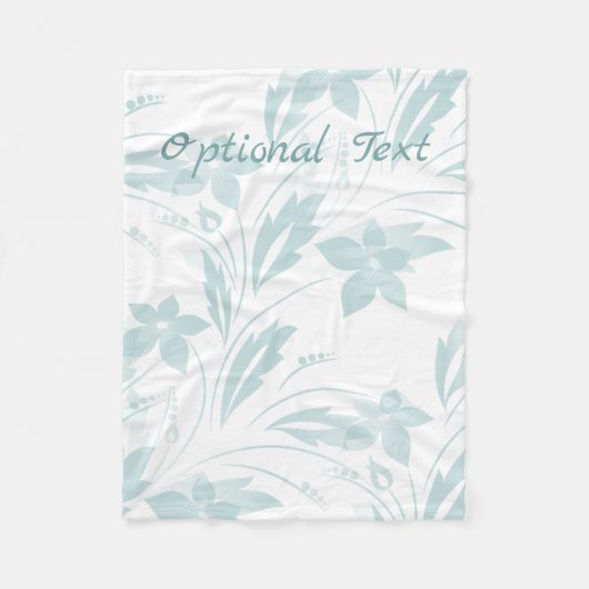 ブルースの微妙なフローラ フリースブランケット (正面)