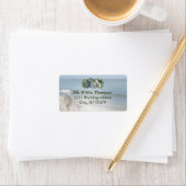 ブルースの淡い色の多肉眼の結婚式 ラベル (インサイチュ)