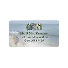 ブルースの淡い色の多肉眼の結婚式 ラベル