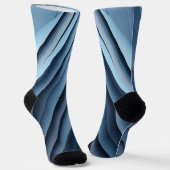 ブルースの重なり合うシェイプの背景 ソックス (傾斜あり)