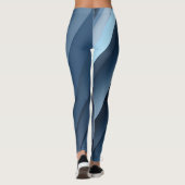 ブルースの重なり合うシェイプの背景 レギンス (裏面)