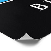 ブルースは青い白い海波を踊るやる気を起こさせる ポスター (角)