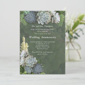 ブルースアニバーサリー淡い色のの多肉眼 招待状 (スタンド正面)