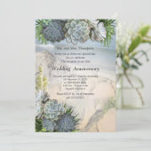 ブルースアニバーサリー淡い色のの多肉眼 招待状 (スタンド正面)