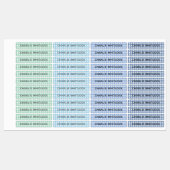 ブルースアンドグリーンGingham Plaid小学校 ラベル (シート)