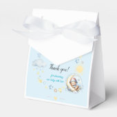 ブルースイートテディベアon the Moon男の赤ちゃんシャワー フェイバーボックス (正面サイド)