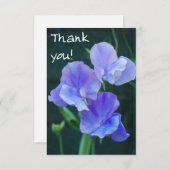 ブルースイートピーフラワーズサンキューカード サンキューカード (正面/裏面)