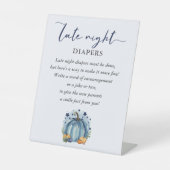 ブルースウィートカボチャ赤ちゃんシャワー深夜おむつ 台座サイン (正面)