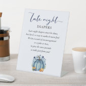 ブルースウィートカボチャ赤ちゃんシャワー深夜おむつ 台座サイン (インサイチュ)