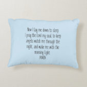 ブルースウィートドリームキュートラムと名前と祈りの言葉 アクセントクッション (裏面)