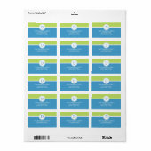 ブルースウィートモノグラムカスタムモノグラムのファミリー ラベル (フルシート)