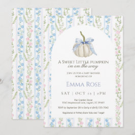 ブルースウィートリトルカンプキンベビーシャワー招待状 サンキューカード