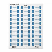 ブルースウィート水玉模様ホリデー住所 シール (フルシート)