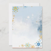 ブルースウィート男の赤ちゃんジンジャーブレッドハウスベビーシャワー 招待状 (裏面)