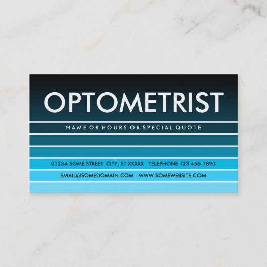 ブルースウォッチOPTOMETRIST 名刺 (正面)
