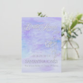 ブルースウォーターカラーブライダルシャワー 招待状 (スタンド正面)