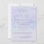 ブルースウォーターカラーブライダルシャワー 招待状 (裏面)