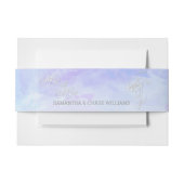 ブルースウォーターカラーポピー結婚ズ 招待状ベリーバンド (正面例)