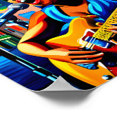 ブルースウーマンギタリスト通り ポスター (角)