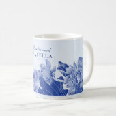 ブルースエレガントスフローラの結婚ギフト花嫁 コーヒーマグカップ (正面右)