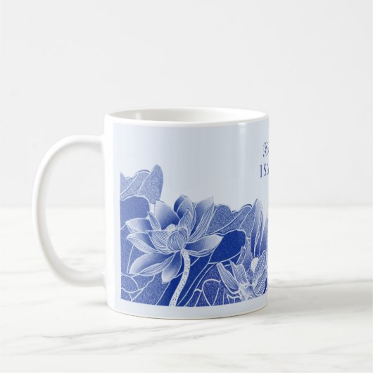 ブルースエレガントスフローラの結婚ギフト花嫁 コーヒーマグカップ (左)