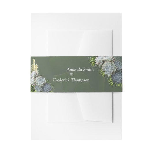 ブルースエンベロー淡い色のプバンドのヒュース 招待状ベリーバンド (正面例)