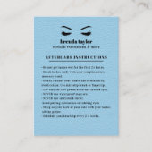 ブルースエードまつ毛ブラウバーアフターケア手順 名刺 (正面)