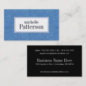 ブルースエードテクスチャルックプロフェッショナル名刺 名刺 (正面/裏面)