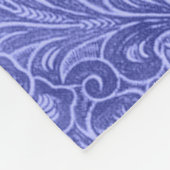 ブルースエードレザーフェイクルックフローラデザイン フリースブランケット (角)