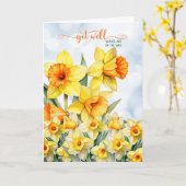 ブルースカイでDaffodilガーデンを《写真》ぼけ味 カード (黄色い花)