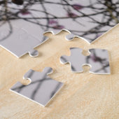 ブルースカイとさくらんぼの花々，チェルシー，ロンドンUK ジグソーパズル (側面)