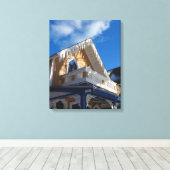 ブルースカイとジンジャーブレッド – Martha's Vineyard キャンバスプリント (インサイチュ (ウッドフロア))